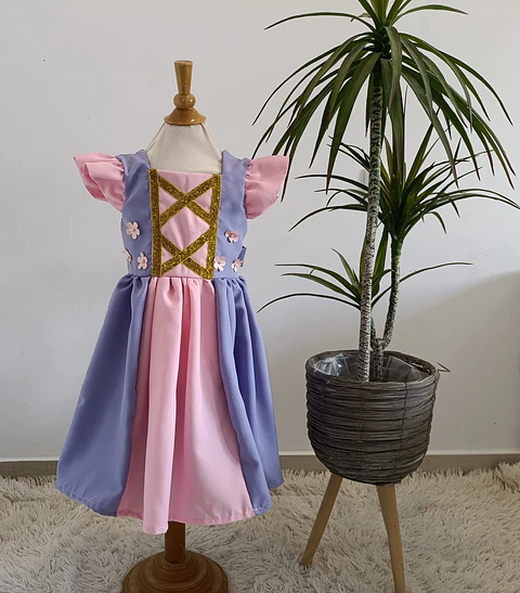 Vestido Temático Rapunzel
