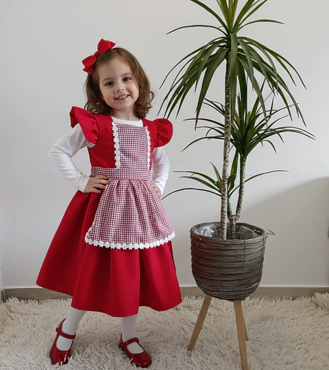 Vestido Capuchinho vermelho/Fazendeira 