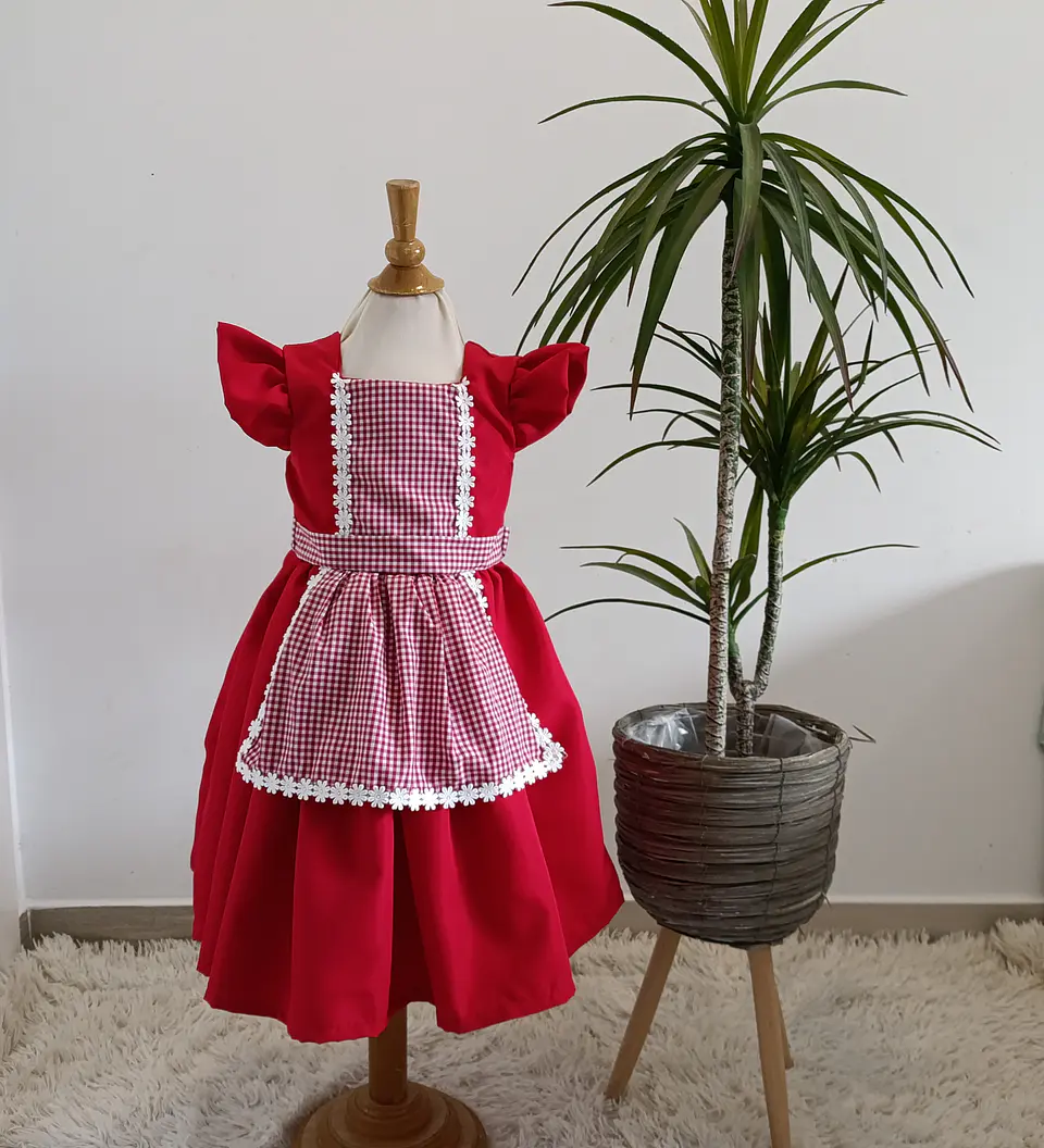 Vestido Capuchinho vermelho/Fazendeira  3