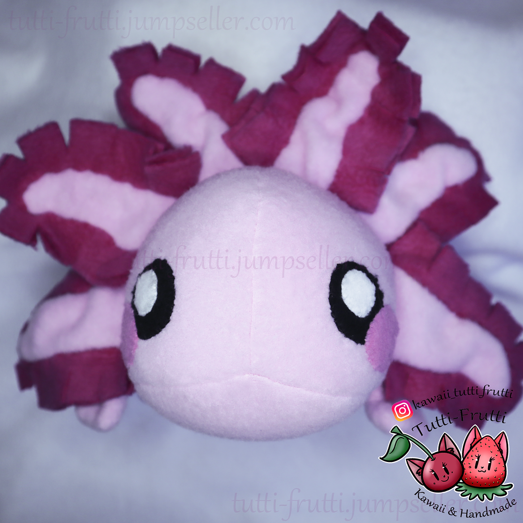Peluche de Axolotl (Ajolote) COLOR ROSADO 1