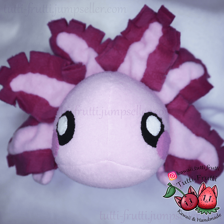 Peluche de Axolotl (Ajolote) COLOR ROSADO 1