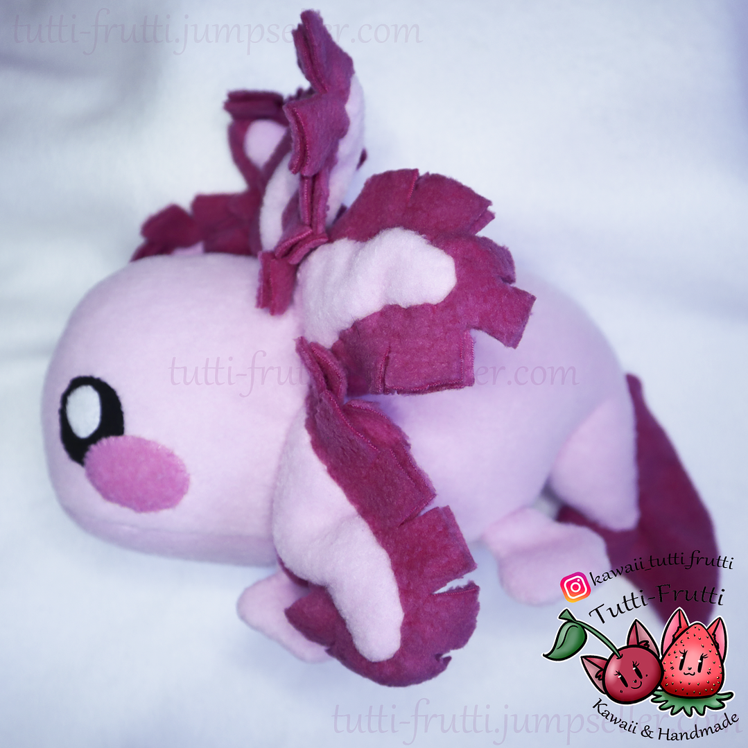 Peluche de Axolotl (Ajolote) COLOR ROSADO 4