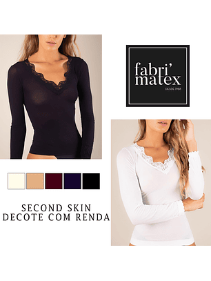 Camisola 2.ª pele - renda no decote - Pack de 3