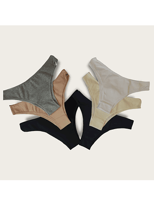 Bikini de algodão formato asa delta - Pack de 6