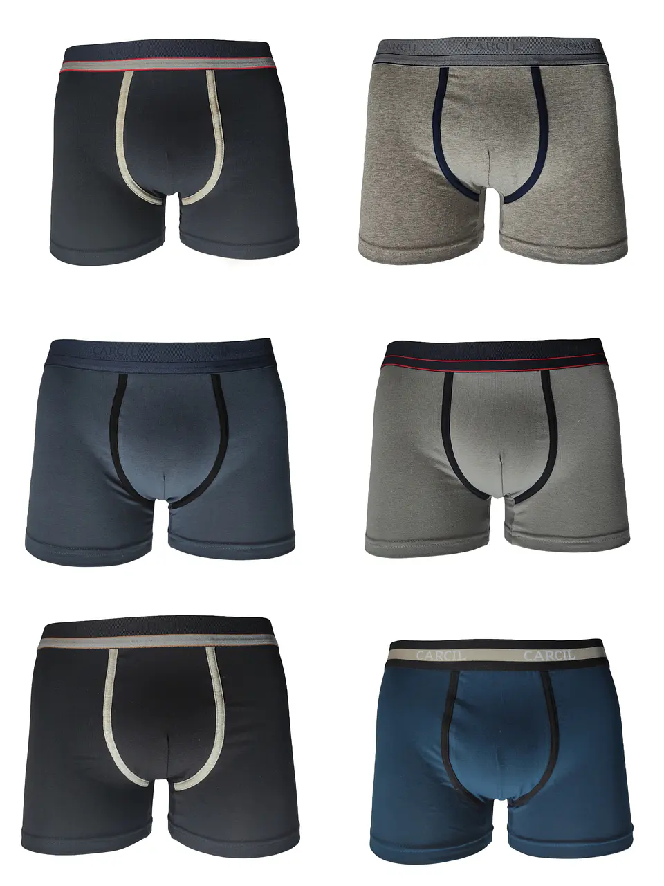 Boxer Homem Carcil - Pack de 6  (até ao tamanho 50) 3