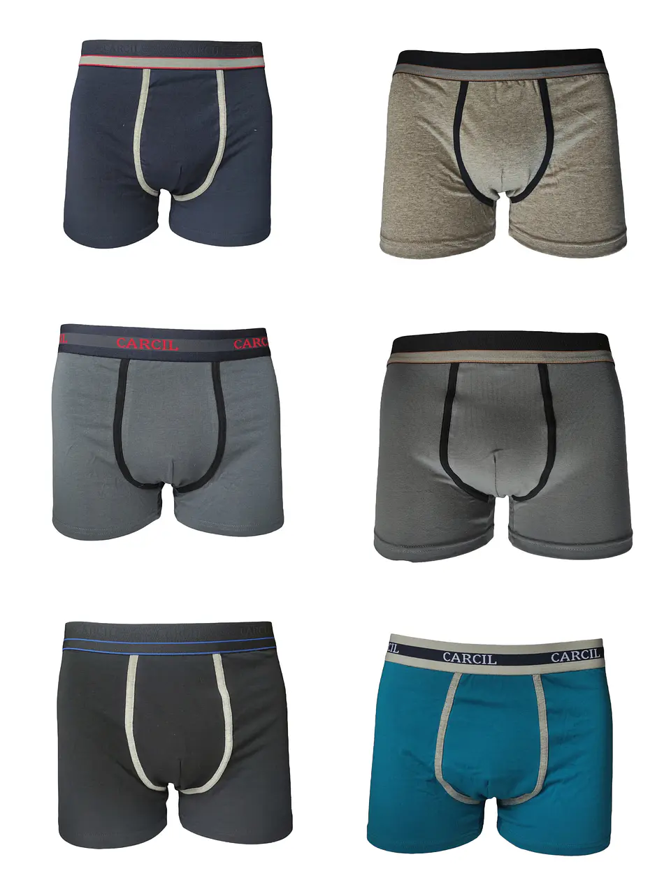 Boxer Homem Carcil - Pack de 6  (até ao tamanho 50) 6