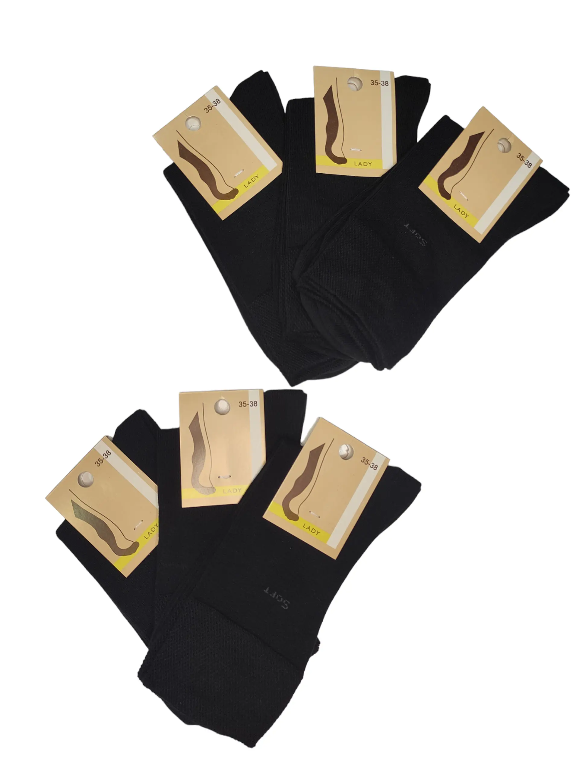 Meia de senhora pack de 6 1