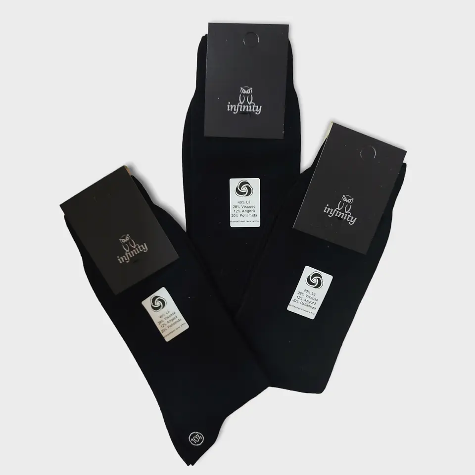 Meia de lã e angorá - Pack de 3 1