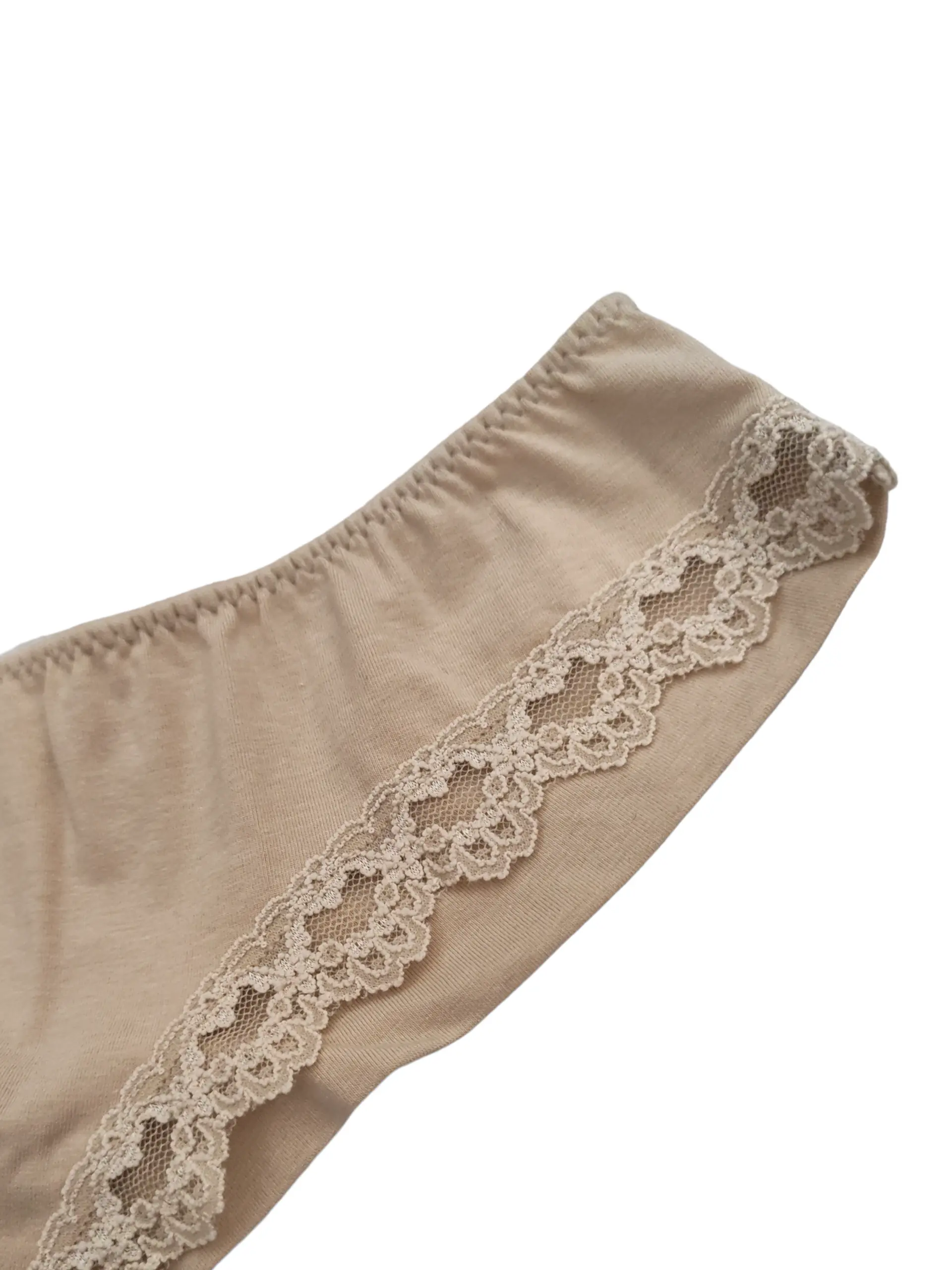 Tanga brasileira em algodão com renda - Pack de 2 2