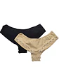 Tanga brasileira em algodão com renda - Pack de 2 - Thumbnail 1