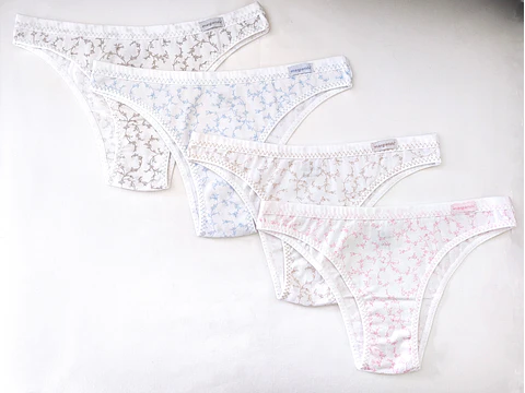 Bikini  de algodão - pack de 4