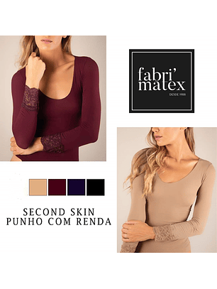 Camisola interior 2.a pele - renda no punho - Pack de 2