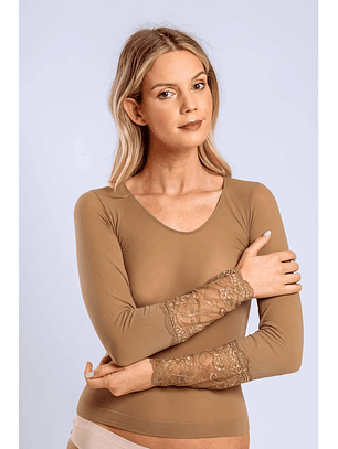 Camisola 2.ª pele Bonina (renda na manga)