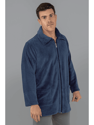 Casaco em coralina com fecho 