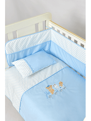 Edredão+resguardo+almofada Ursinho e amigos