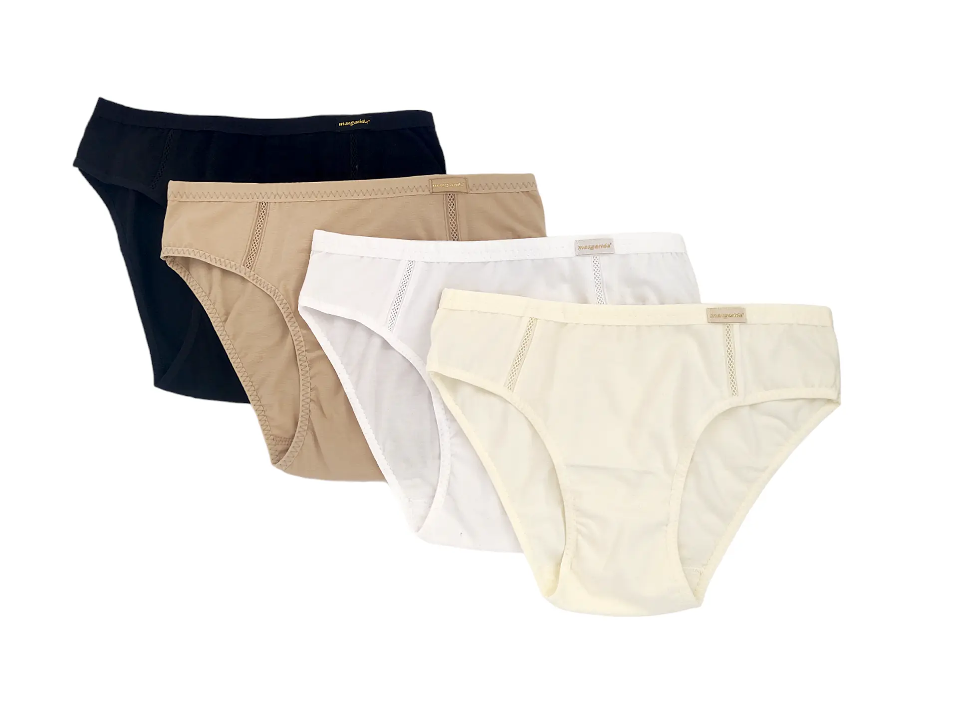 Bikini de algodão liso marca Margarida - Pack de 4 3