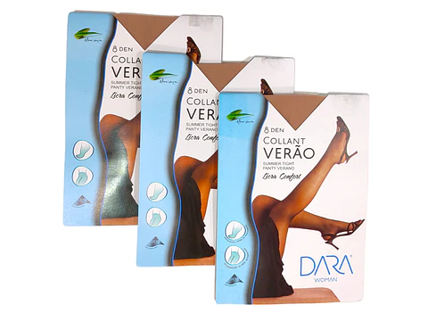 Collant de verão sem demarcação á frente 8DEN - Pack de 3