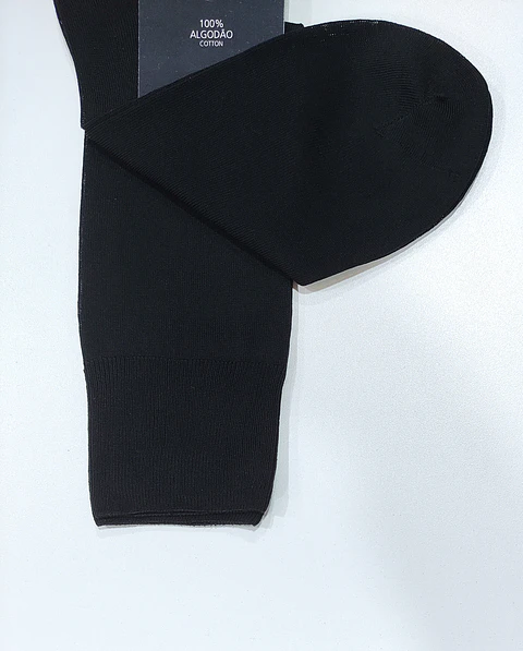 Meia medicinal em algodão egípcio - Pack de 4 (preto)