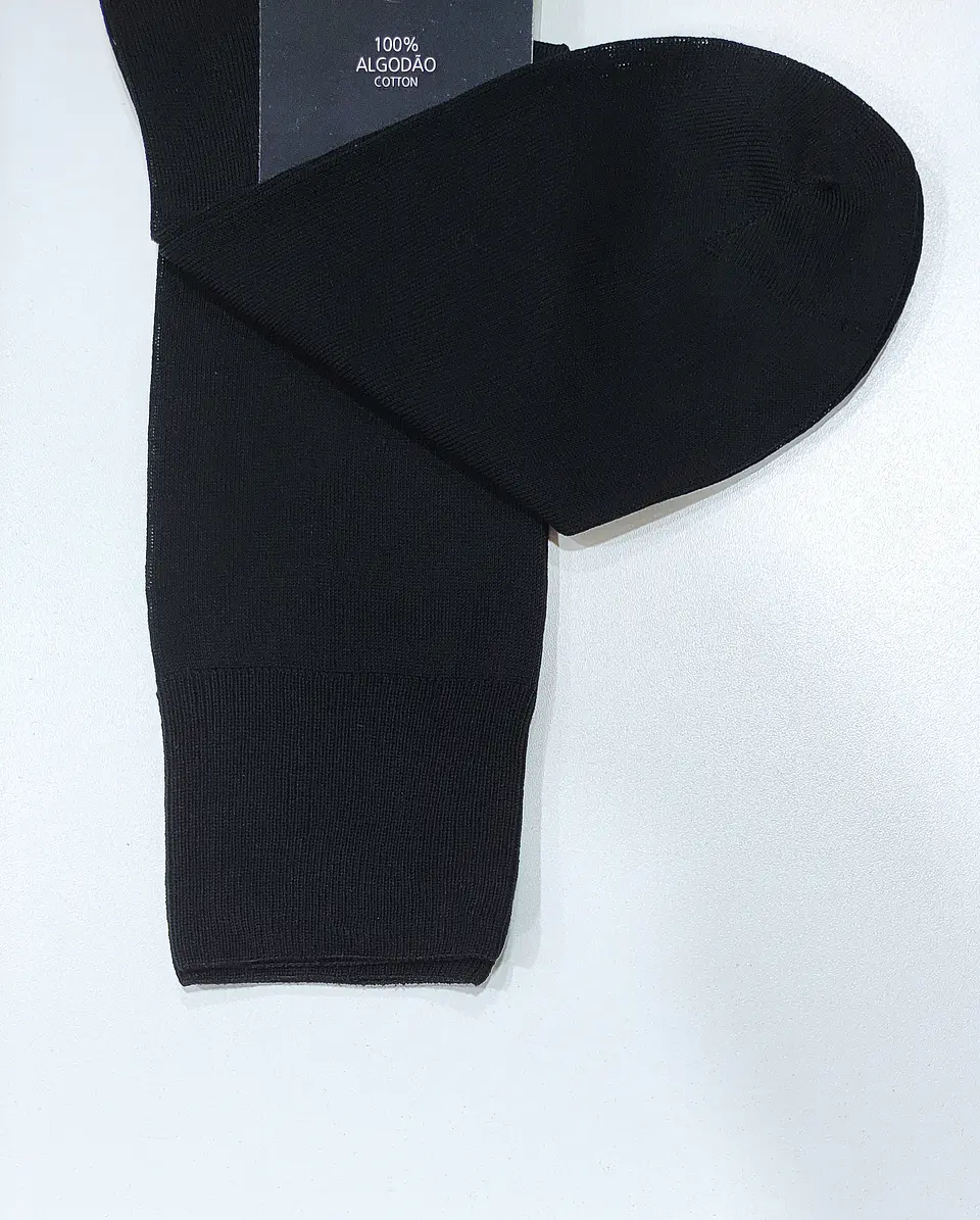 Meia medicinal em algodão egípcio - Pack de 4 (preto) 2