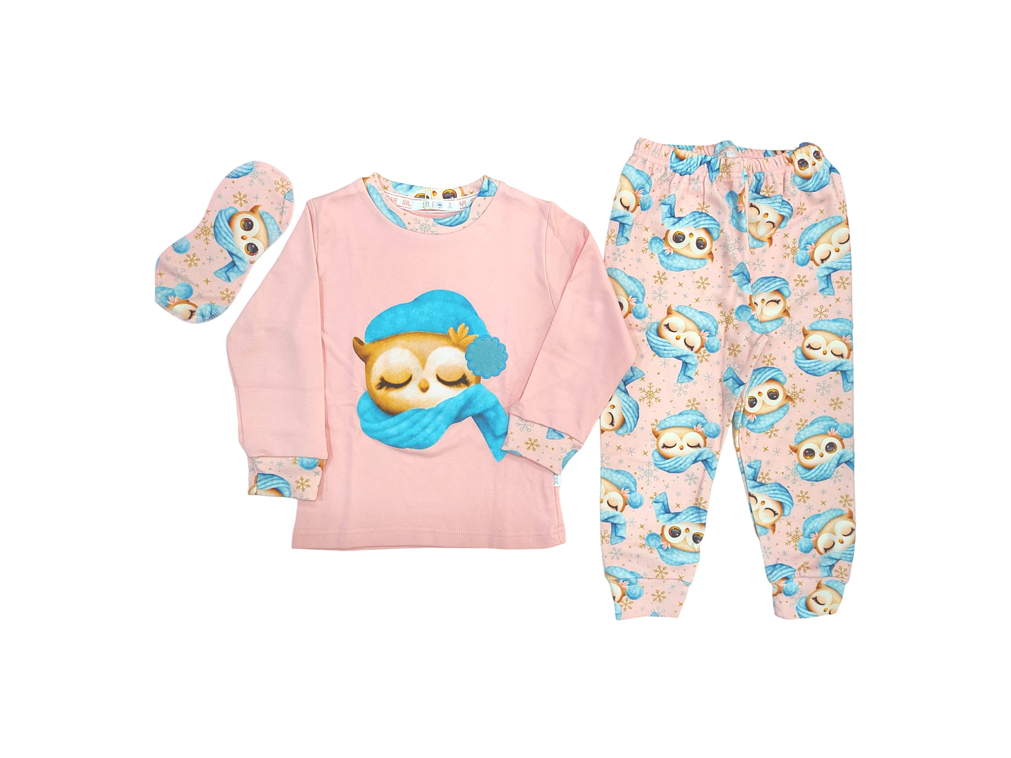 Pijama de criança com venda para os olhos 