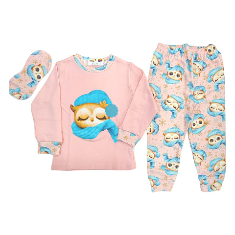 Pijama de criança com venda para os olhos "Corujinha"