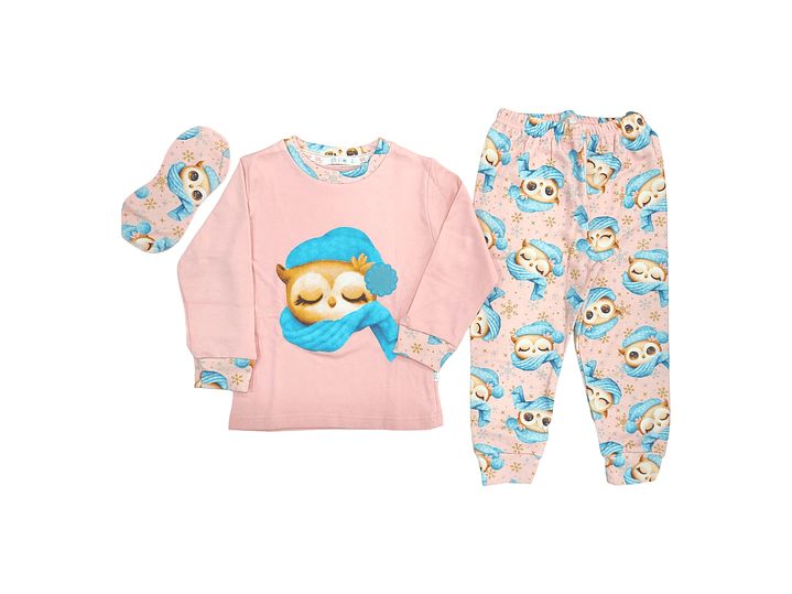 Pijama de criança com venda para os olhos 