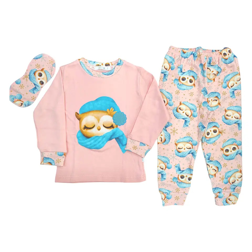 Pijama de criança com venda para os olhos 