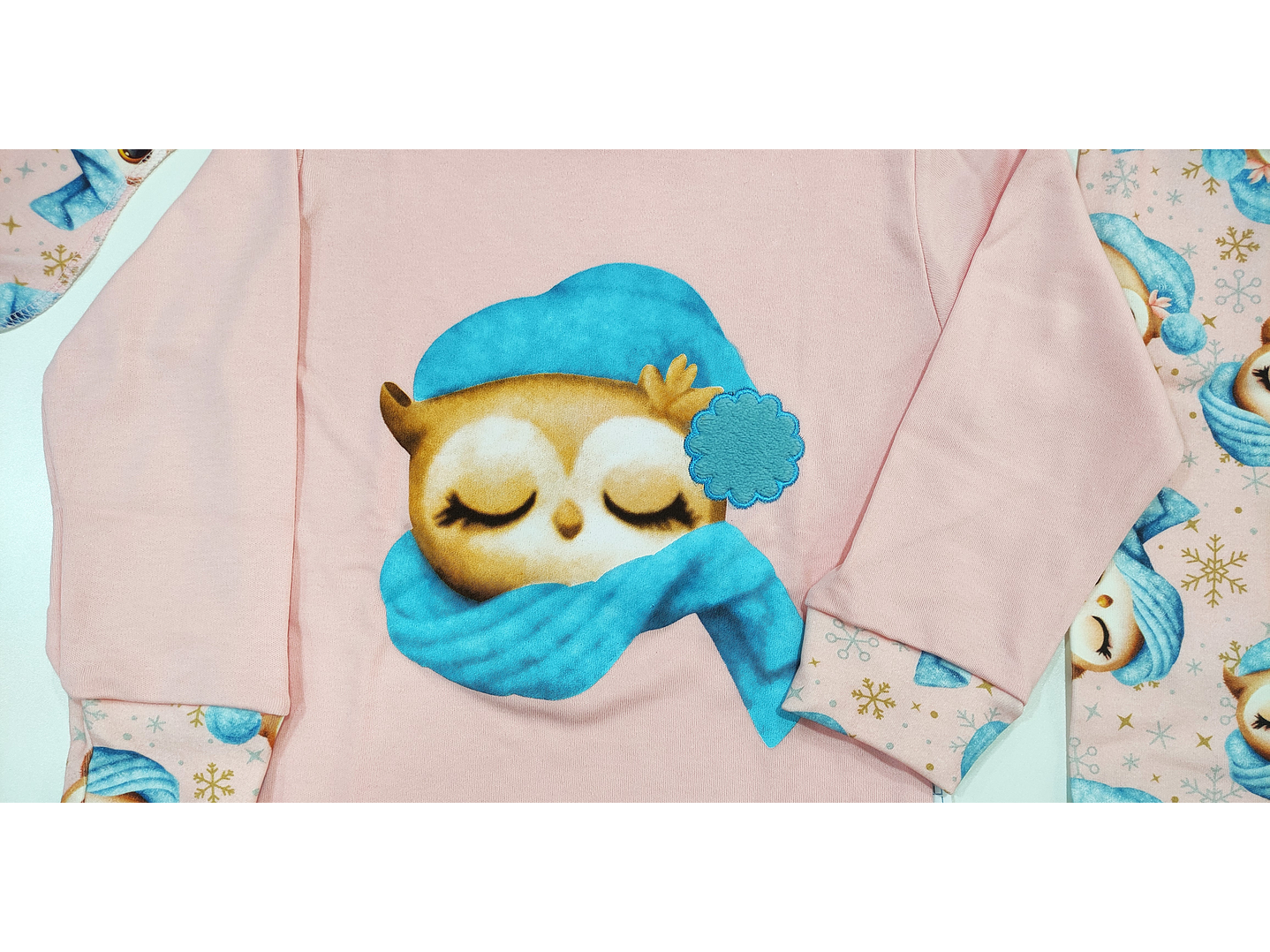 Pijama de criança com venda para os olhos 