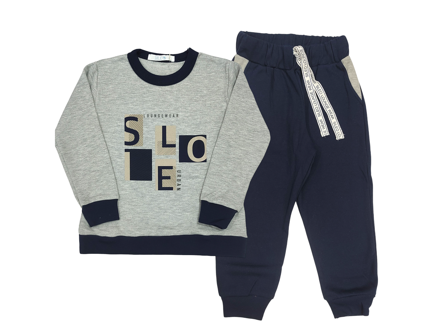 Pijama de criança em algodão cardado Sileo 2