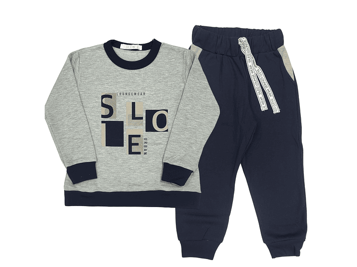 Pijama de criança em algodão cardado Sileo 2