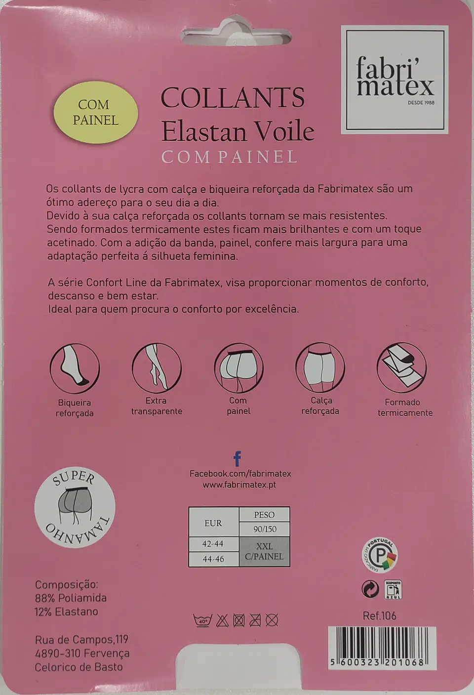 Collant de licra XXL com painel - Pack de 3 2