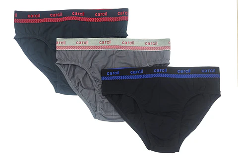 Bikini de homem em algodão - Pack de 3