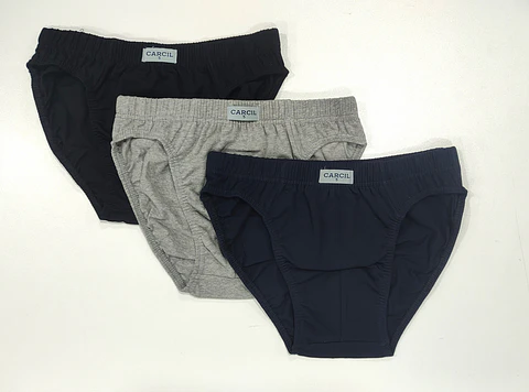 Bikini de homem em algodão - pack de 3
