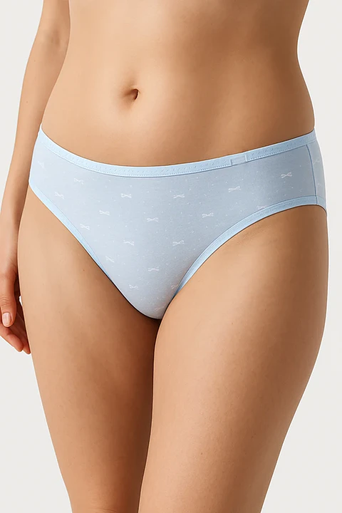 Bikini de algodão estampado "lacinhos" marca Margarida - Pack de 4