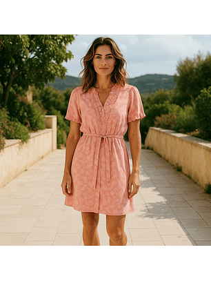 Conjunto de robe e túnica de algodão