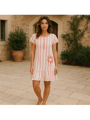 Conjunto de robe e túnica de algodão