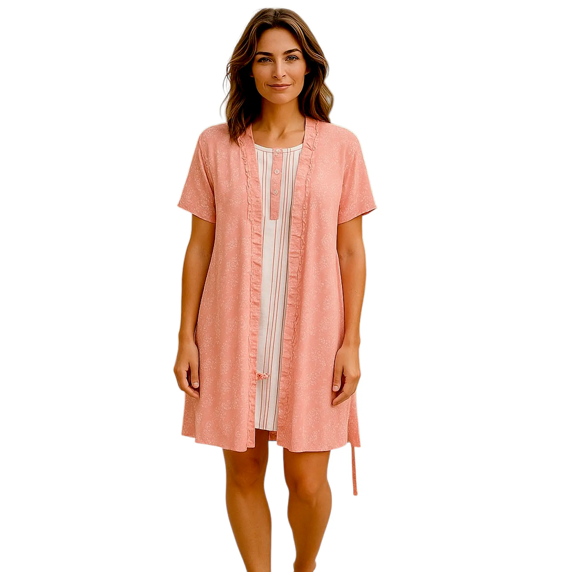 Conjunto de robe e túnica de algodão 3