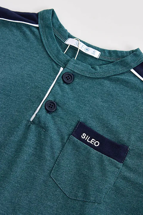 Pijama de menino manga comprida 100% algodão