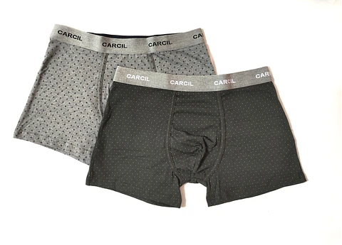 Boxer estampado de homem em algodão - Pack de 2