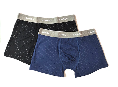 Boxer estampado de homem em algodão - Pack de 2