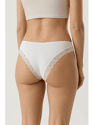 Asa delta com renda em algodão - Pack de 4