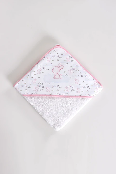 Toalha de banho estampada Coelhos - 80x80 cm