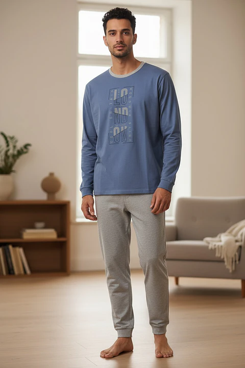 Pijama de homem em algodão "London"