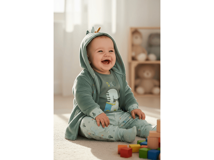 Pijama de bebé “Dino” – 100% Algodão 3
