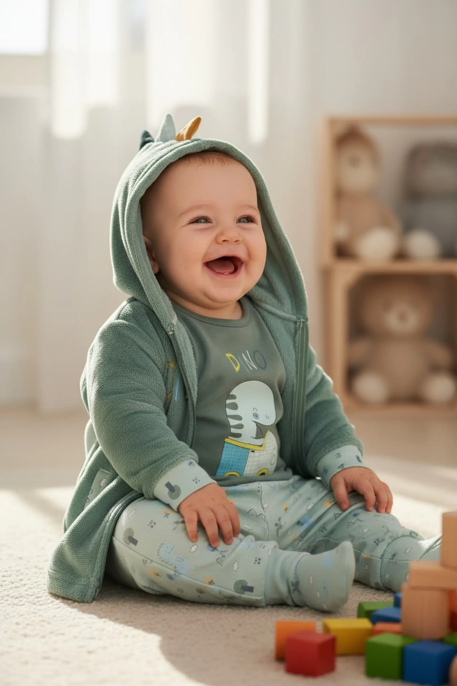 Pijama de bebé “Dino” – 100% Algodão 3