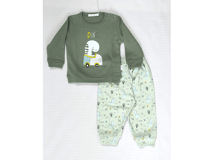 Pijama de bebé “Dino” – 100% Algodão 4