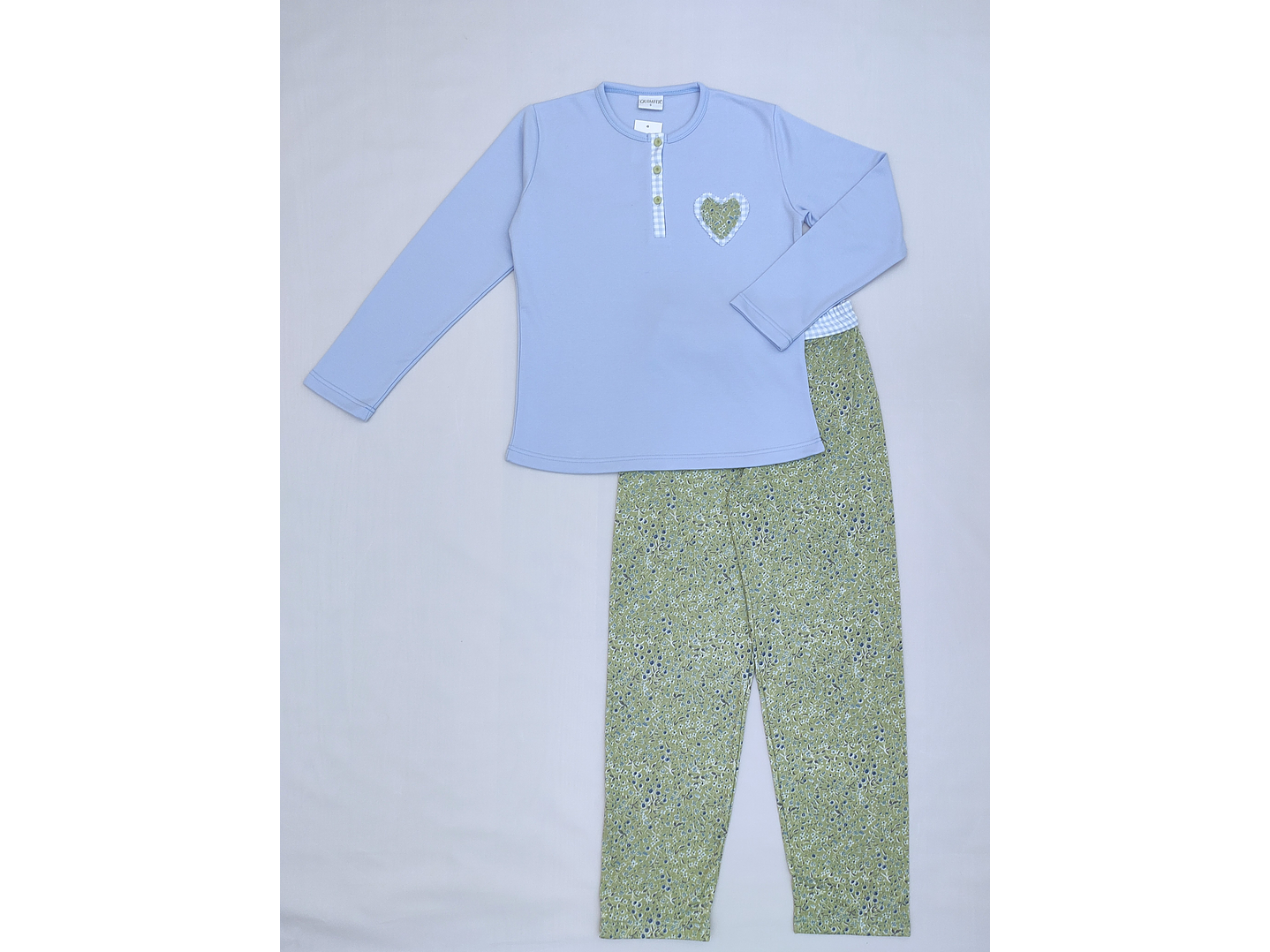 Pijama de mulher em algodão com carda 2