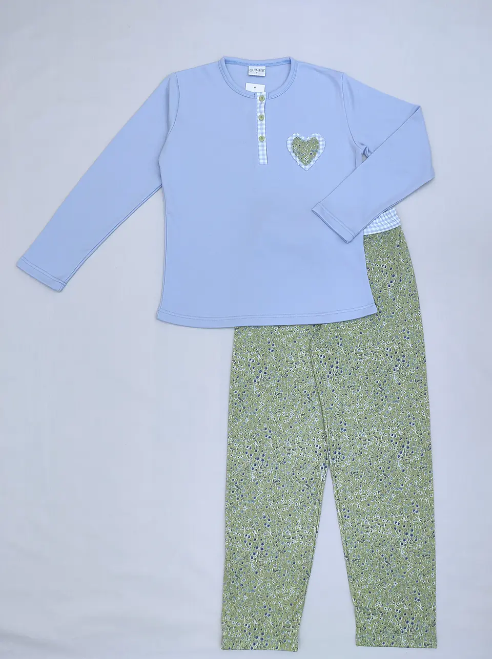 Pijama de mulher em algodão com carda 2