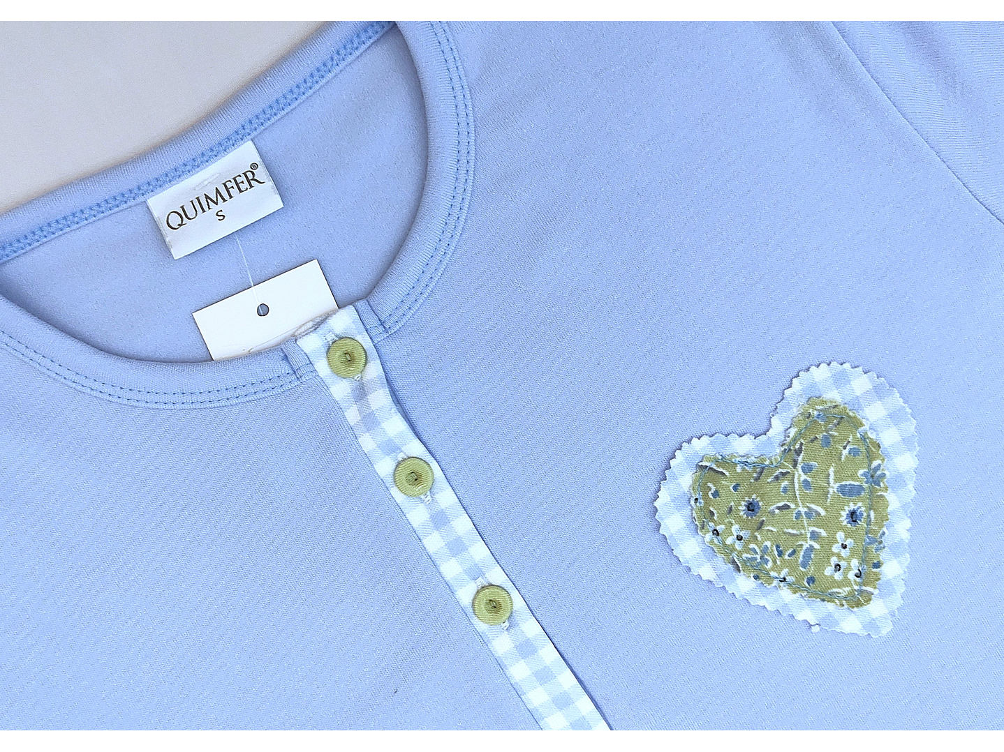 Pijama de mulher em algodão com carda 3