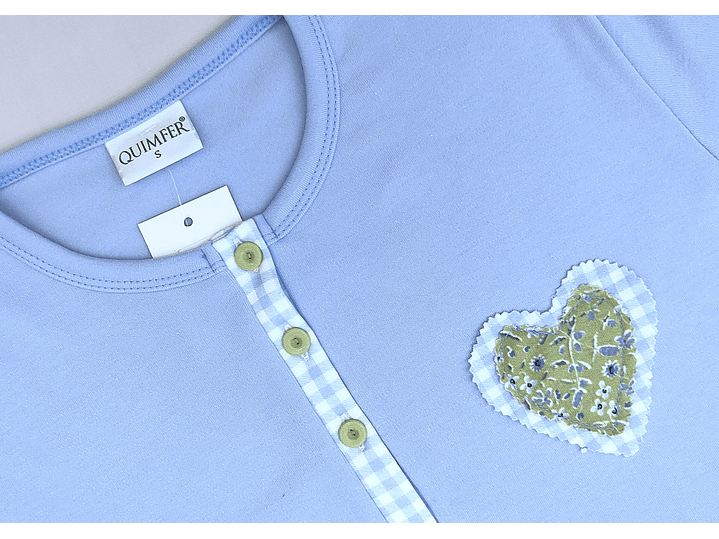 Pijama de mulher em algodão com carda 3